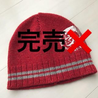 ディーゼル ロゴ マーク ニット帽 ニットキャップ サイズ2 赤 レッド 子供(帽子)