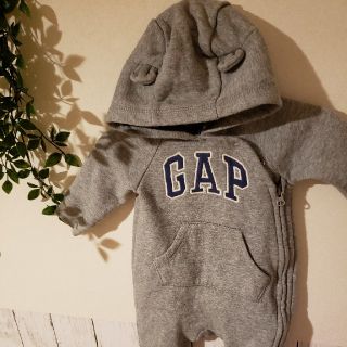 ベビーギャップ(babyGAP)のbabyGAP くま耳 裏起毛カバーオール(カバーオール)