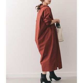 アーバンリサーチドアーズ(URBAN RESEARCH DOORS)の【☆ラブリ☆様専用】バックタックロングシャツワンピース  RED BROWN(ロングワンピース/マキシワンピース)