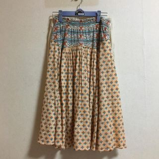 ツモリチサト(TSUMORI CHISATO)のツモリチサト プリントウールスカート(ひざ丈スカート)