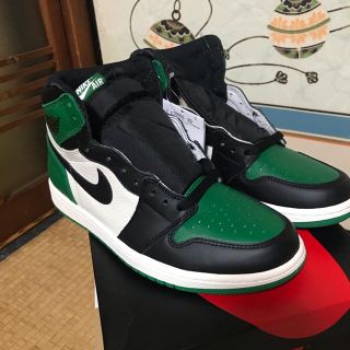 ナイキ(NIKE)のaj1 エアジョーダン1 パイングリーン 26(スニーカー)