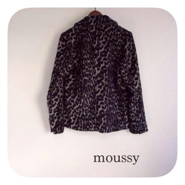 moussy(マウジー)のmoussyレオパードピーコート☻ レディースのジャケット/アウター(ピーコート)の商品写真