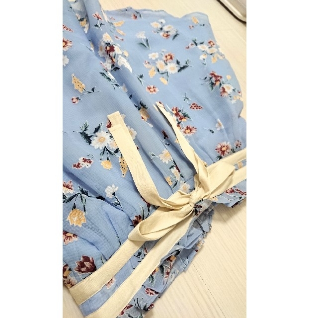 JILLSTUART(ジルスチュアート)のジルスチュアート  キュロット スカート風 ブルー 花柄 リボン レディースのパンツ(キュロット)の商品写真