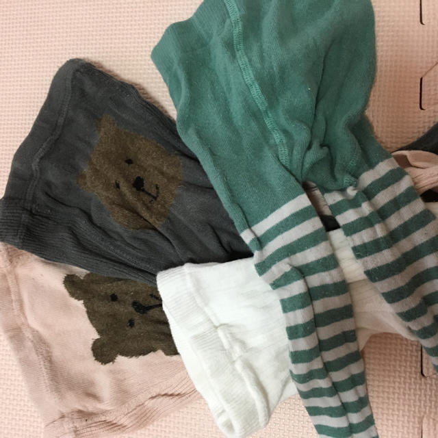 PETIT BATEAU(プチバトー)のベビータイツ。0-12mの4点セット キッズ/ベビー/マタニティのこども用ファッション小物(靴下/タイツ)の商品写真