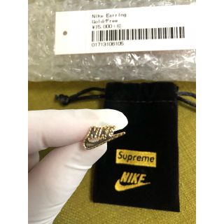 Supreme Nike 14K Gold Earring Gold