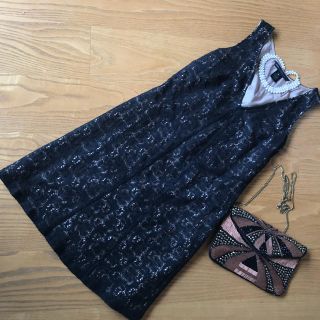 マークバイマークジェイコブス(MARC BY MARC JACOBS)の美品MARC  BY MARC JACOBS ブラックワンピース(ミニワンピース)