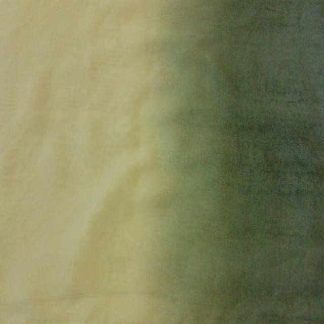シルク混　ストール　黄色×モスグリーン レディースのファッション小物(マフラー/ショール)の商品写真