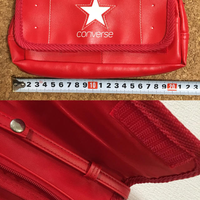 CONVERSE(コンバース)の美品です♪ コンバース ミニバッグ 赤 レディースのファッション小物(ポーチ)の商品写真