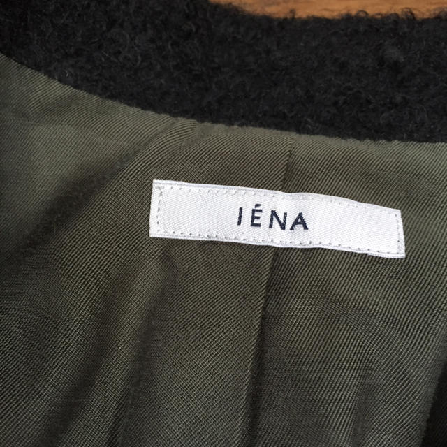 IENA(イエナ)の美品 IENA イエナ ウール チェスターコート ブラック 黒 レディースのジャケット/アウター(チェスターコート)の商品写真