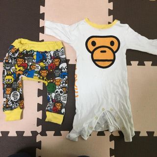 アベイシングエイプ(A BATHING APE)のBaby Ape 70(ロンパース)