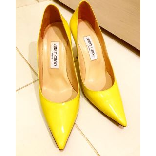 ジミーチュウ(JIMMY CHOO)のJimmy Choo ジミーチュウ ピンヒール イエロー 37ハーフ 23.5㎝(ハイヒール/パンプス)