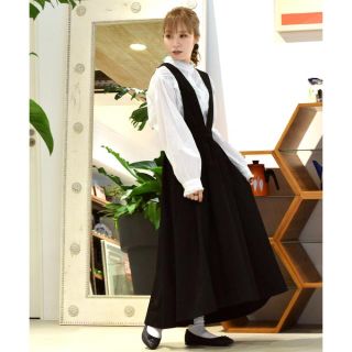 ダブルクローゼット(w closet)の〜 W closet 〜 コットンツイルサロペットスカート(ロングスカート)