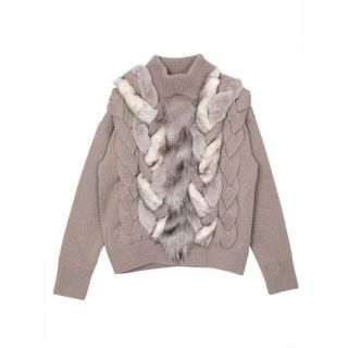 アメリヴィンテージ(Ameri VINTAGE)の完売ニット FUR BRAID CABLE KNIT(ニット/セーター)