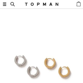 トップマン(TOPMAN)のTOPMAN リングピアス フープピアス 新品未使用・未開封(ピアス(両耳用))