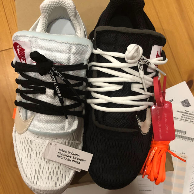 OFF-WHITE(オフホワイト)の新品特別セット THE10:NIKE AIR PRESTO US9(27㎝) メンズの靴/シューズ(スニーカー)の商品写真