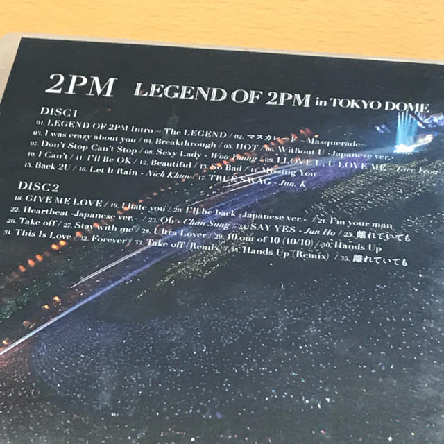「2PM/LEGEND OF 2PM in TOKYO DOME2枚組 エンタメ/ホビーのDVD/ブルーレイ(ミュージック)の商品写真