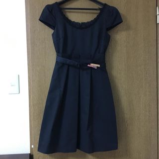 ジルスチュアート(JILLSTUART)の値下げ★JILLSTUART ジルスチュアート 黒ワンピース 0サイズ(ひざ丈ワンピース)