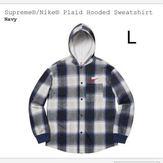 シュプリーム(Supreme)の【L】Supreme Nike Plaid Hooded Sweatshirt(シャツ)