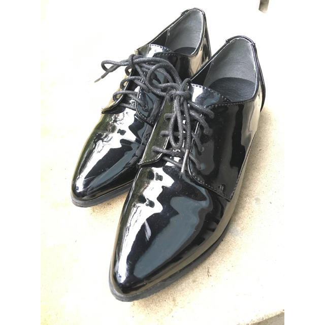 エナメルシューズ 黒 レディースの靴/シューズ(ローファー/革靴)の商品写真
