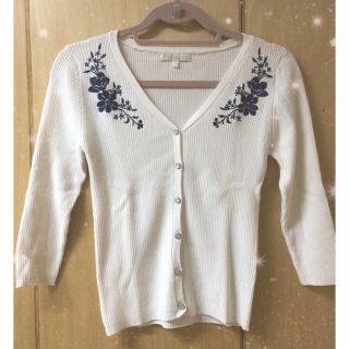 プロポーションボディドレッシング(PROPORTION BODY DRESSING)のPROPOTION BODY DRESSING・刺繍リブニットカーディガン(カーディガン)