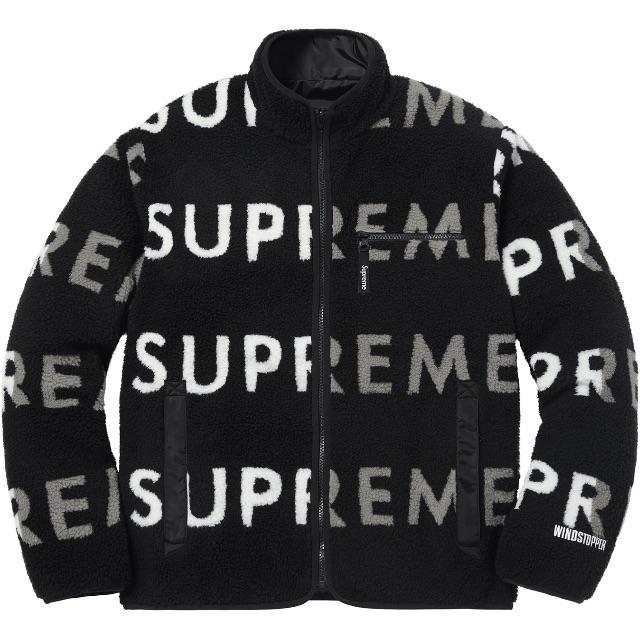 supreme reversible logo fleece jacket | angeloawards.com