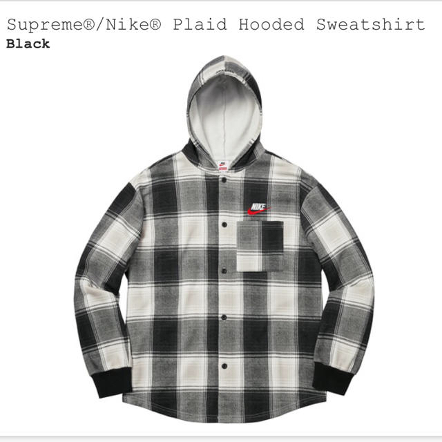 Supreme  Nike  Plaid Hooded Sweatshirt