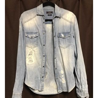 ザラ(ZARA)のデニムシャツ  ダメージ ZARA(シャツ)