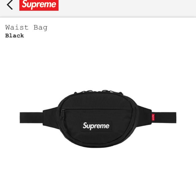 送料込み❗️18FW supreme Waist Bag