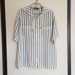 ロペ(ROPE’)のストライプ☆シャツジャケット(シャツ/ブラウス(半袖/袖なし))
