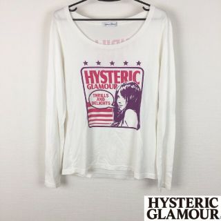 ヒステリックグラマー(HYSTERIC GLAMOUR)の美品 ヒステリックグラマー 長袖Tシャツ レディース オフホワイト フリーサイズ(Tシャツ(長袖/七分))