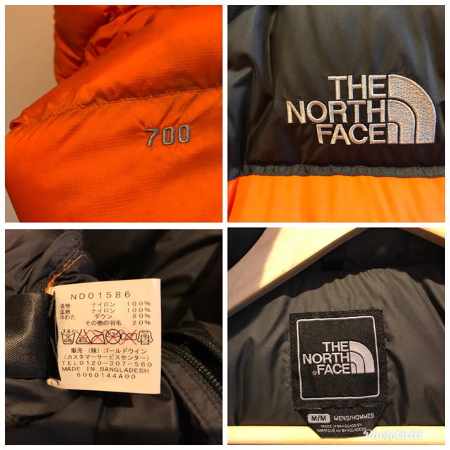 THE NORTH FACE(ザノースフェイス)の美品 レア ノースフェイス ヌプシ ダウン オレンジ M north face メンズのジャケット/アウター(ダウンジャケット)の商品写真