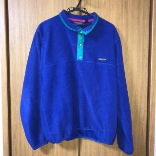 パタゴニア(patagonia)のpatagonia  90’s スナップボタンフリース 青紫(スウェット)