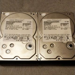 ヒタチ(日立)のHITACHI ultrastar 1TB HDD 2本セット【中古】(PCパーツ)