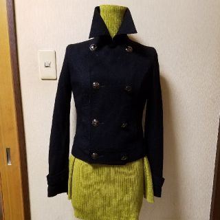 ザラ(ZARA)のkoba_iku様専用！ミリタリー調　ウール　ダブルボタン　ジャケット　黒(ミリタリージャケット)