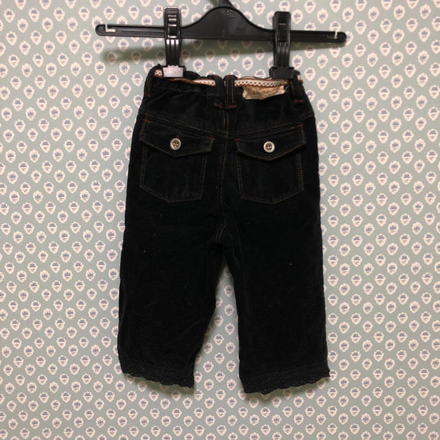 RAG MART(ラグマート)のラグマート８０コーデュロイブラックパンツ キッズ/ベビー/マタニティのベビー服(~85cm)(パンツ)の商品写真
