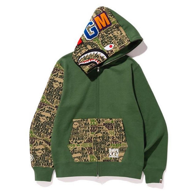 A BATHING APE - BAPE XXV CITIES CAMO SHARK ZIP HOODIEの通販 by kk@無言購入歓迎