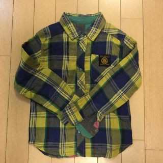 エフオーキッズ(F.O.KIDS)の男の子 チェック柄 長袖 シャツ リバーシブル(Tシャツ/カットソー)