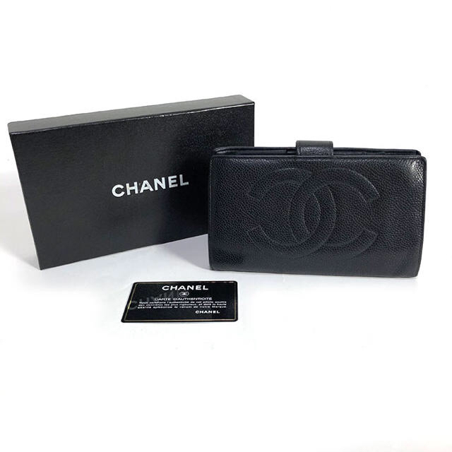 CHANEL(シャネル)のシャネル 長財布 キャビアスキン   ブラック ココマーク   レディースのファッション小物(財布)の商品写真