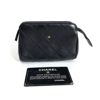 シャネル(CHANEL)のシャネル ポーチ 小物入れ ラムスキン   ワイルドステッチ (ポーチ)