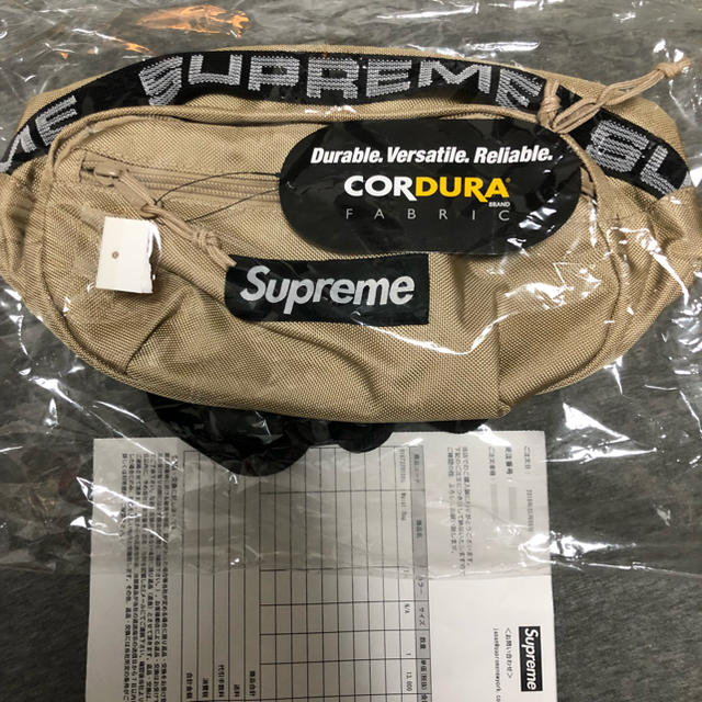 supreme waist bag 18ss tanメンズ