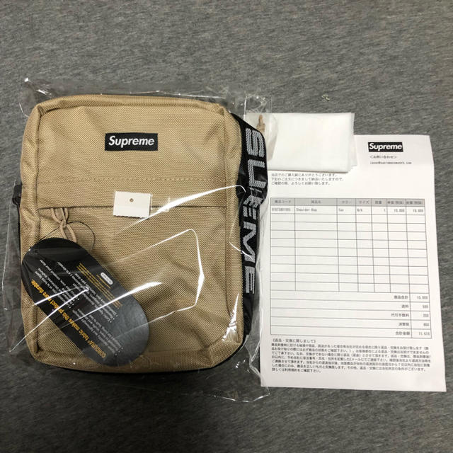 supreme shoulder bag 18ss tan