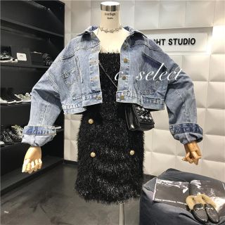 Gジャン レディース Gジャン  ジージャン 襟抜き デニムジャケット Gジャン(Gジャン/デニムジャケット)