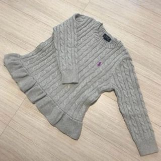 ポロラルフローレン(POLO RALPH LAUREN)の★新品★ラルフローレン★ニット★ぺプラムニット★カーディガン 同型★7T/8Tグ(ニット)