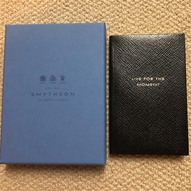 Smythson(スマイソン)のSMYTHON PANAMA ノートブック ブラック インテリア/住まい/日用品の文房具(ノート/メモ帳/ふせん)の商品写真