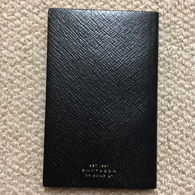 Smythson(スマイソン)のSMYTHON PANAMA ノートブック ブラック インテリア/住まい/日用品の文房具(ノート/メモ帳/ふせん)の商品写真