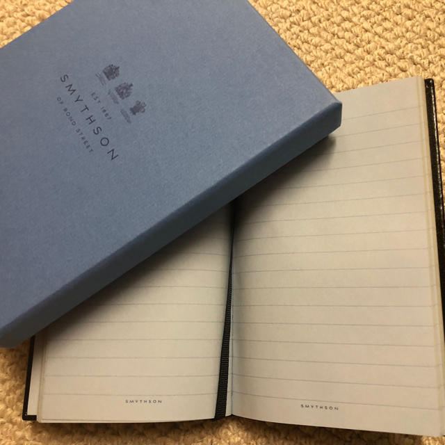 Smythson(スマイソン)のSMYTHON PANAMA ノートブック ブラック インテリア/住まい/日用品の文房具(ノート/メモ帳/ふせん)の商品写真