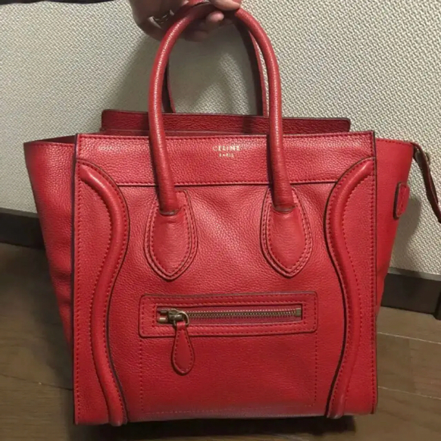 celine セリーヌ マイクロラゲージ レッド 赤 バッグ CELINEの通販