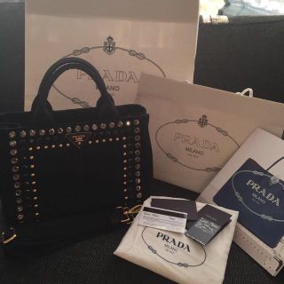 プラダ(PRADA)のPRADA♡ビジューカナパミニ♡(トートバッグ)