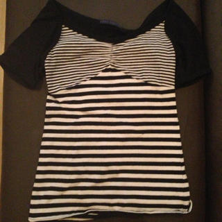 ラブジャンキー(LOVE JUNKIE)のボーダーミニTシャツ(Tシャツ(半袖/袖なし))