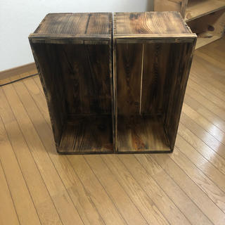 りんご木箱リメイク品 2箱(家具)
